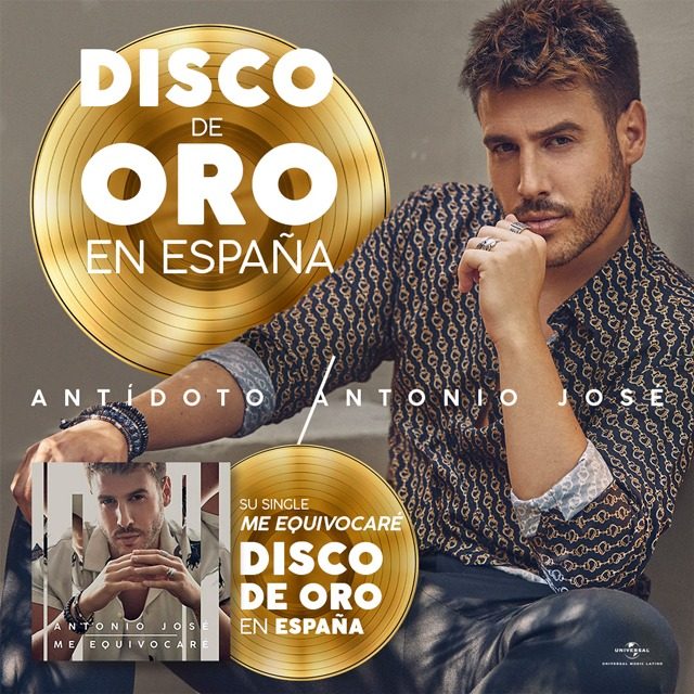 Antonio José consigue el doble Disco de Oro con su álbum “Antídoto”