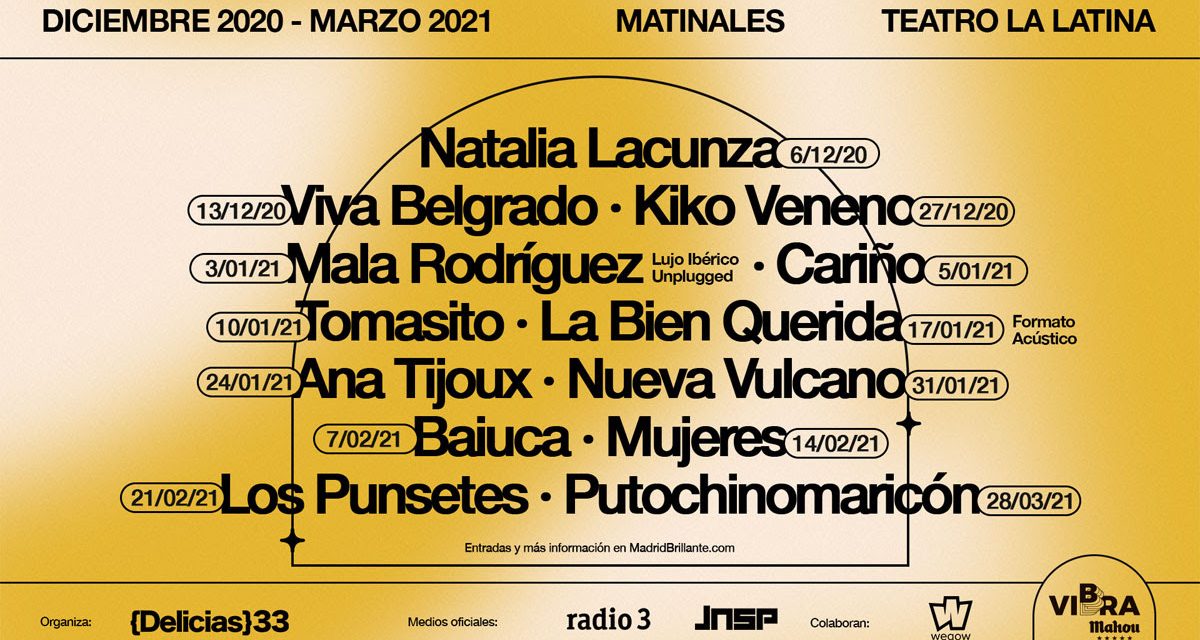 Nace el festival Madrid Brillante con los conciertos de Natalia Lacunza, Mala Rodríguez y muchos más